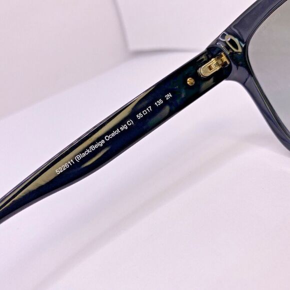 Coach Sunglasses Frame HC 8103 L080 Alfie 55 [] 17 135 MM Black Beige Ocelot - Picture 8 of 9